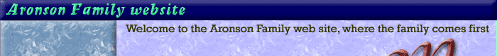 Welcome to the Aronson Family web site, where the family comes first